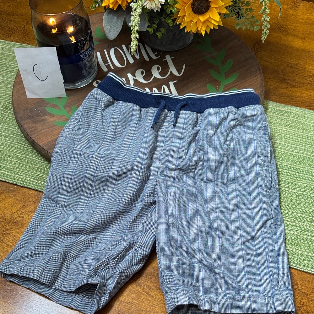 Crazy 8 Blue Plaid Kids Shorts